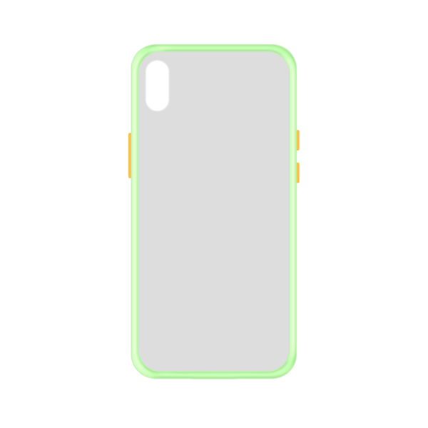 iPhone XS Max case - Lichtgroen/Transparant