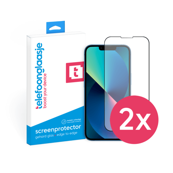 Duopack iPhone 13 screenprotectors Edge to Edge