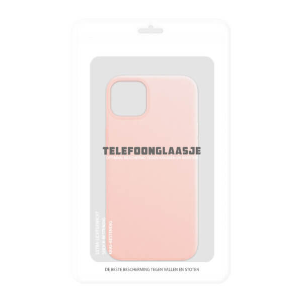 iPhone 13 Mini Siliconen Case - Roze - in verpakking