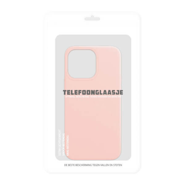 iPhone 13 Pro Siliconen Case - Roze - in verpakking