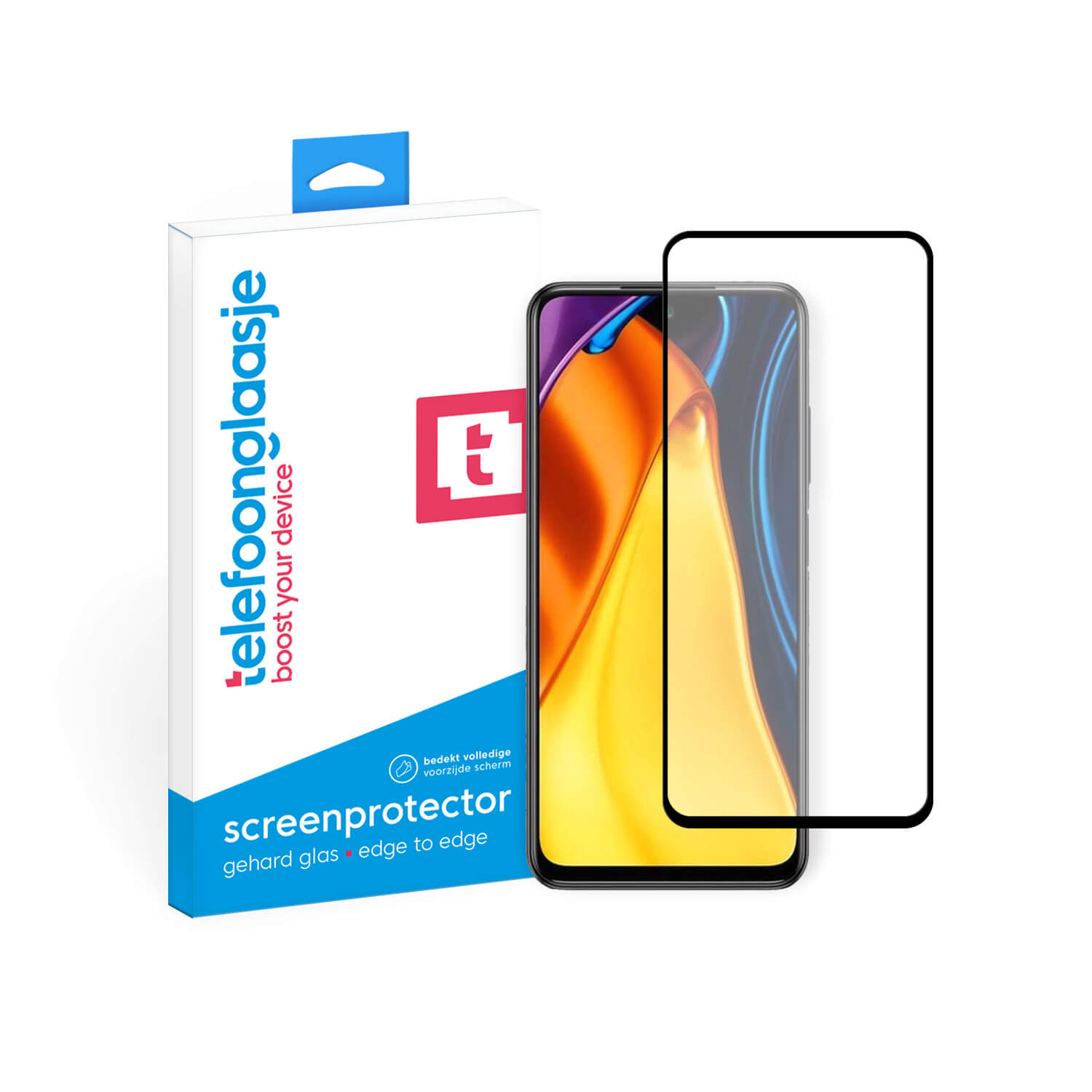 Xiaomi Poco M3 Pro screenprotector gehard glas Edge to Edge