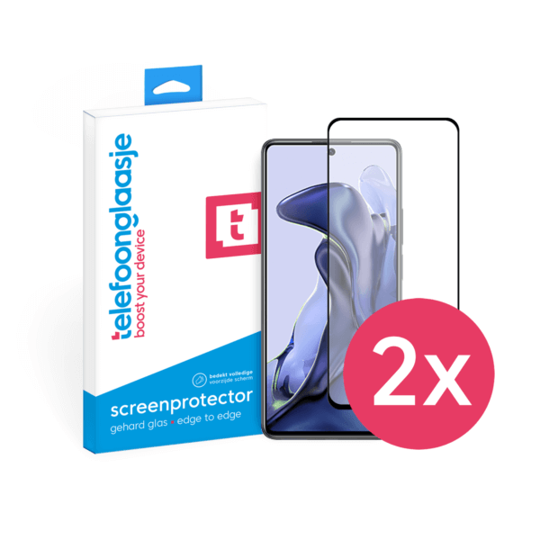 Xiaomi 11T screenprotector - 2 Stuks