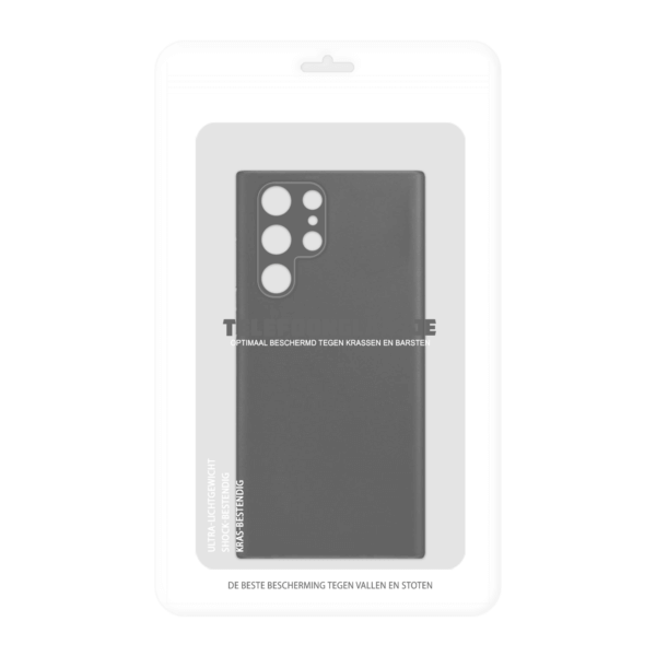 Samsung Galaxy S22 Ultra siliconen back cover - Zwart