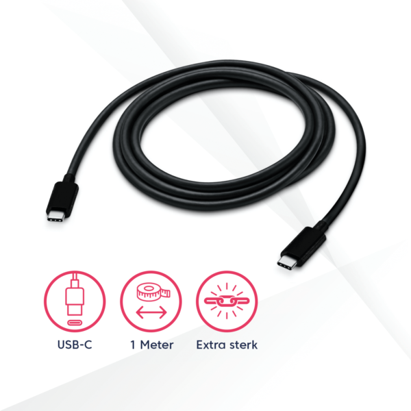 USB-C naar USB-C kabel 1M