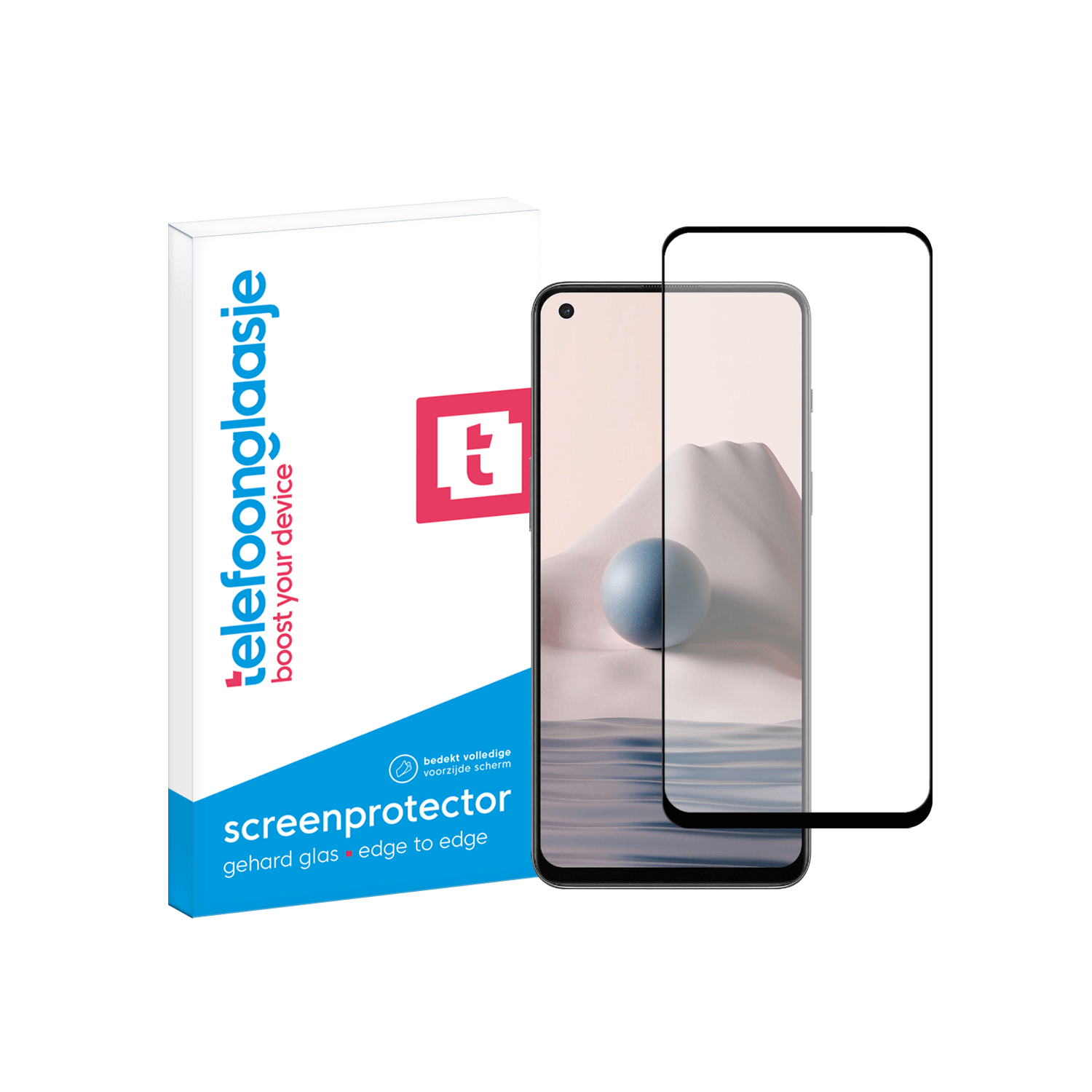 OnePlus Nord 2T screenprotector gehard glas Edge to Edge