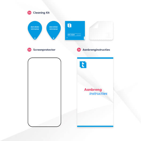 iPhone 14 Pro screenprotector - Edge to Edge DuoPack