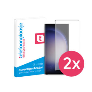 DuoPack Samsung Galaxy S23 Ultra screenprotector Edge to Edge met Verpakking