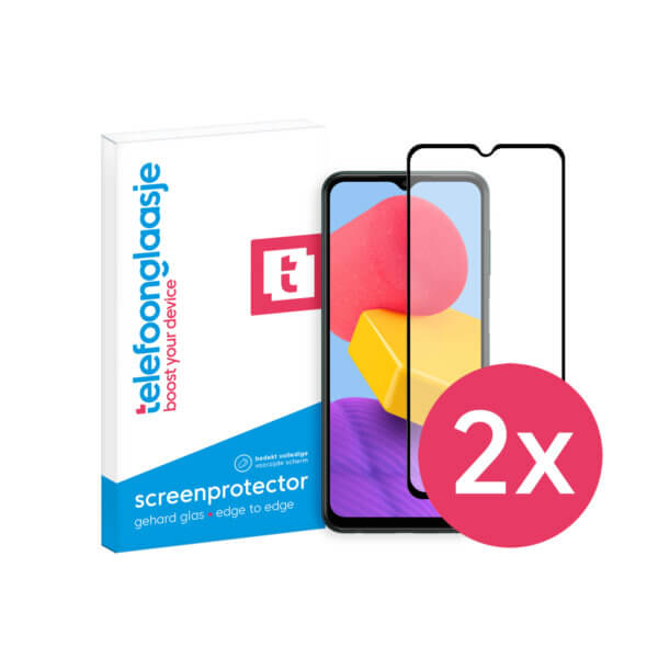 DuoPack Samsung Galaxy M13 screenprotector Edge to Edge
