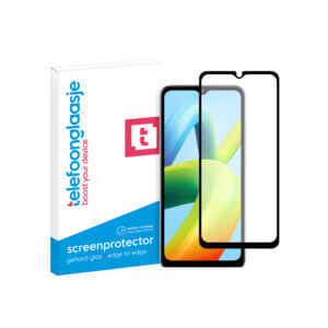 Xiaomi Redmi A1 screenprotector Edge to Edge met verpakking