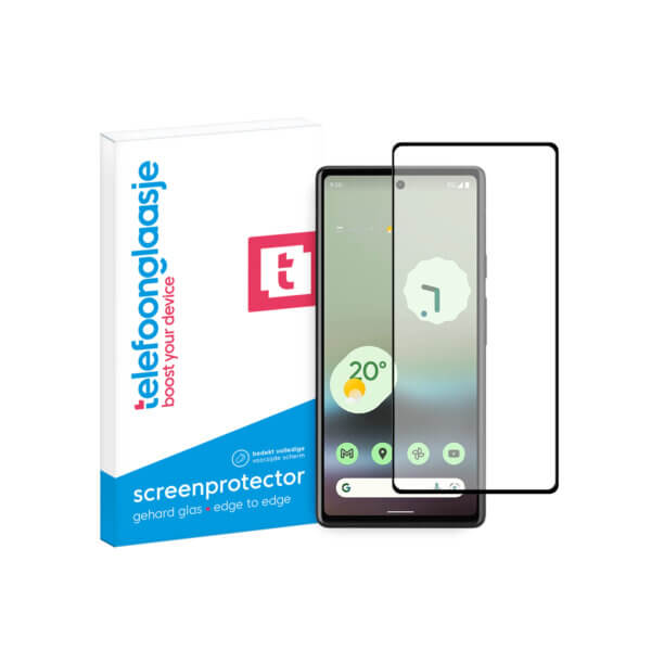DuoPack Google Pixel 6a screenprotector Edge to Edge met Verpakking