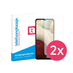 Samsung Galaxy A12 screenprotector DuoPack met verpakking