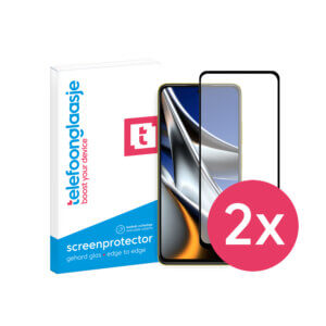 Xiaomi Poco X4 Pro screenprotector Edge to Edge DuoPack incl Verpakking