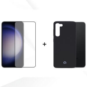 Samsung Galaxy S23 Plus Edge to Edge en Soft Case zwart bundel