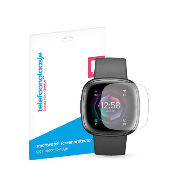 Fitbit Sense 2 smartwatch screenprotector PMMA met verpakking
