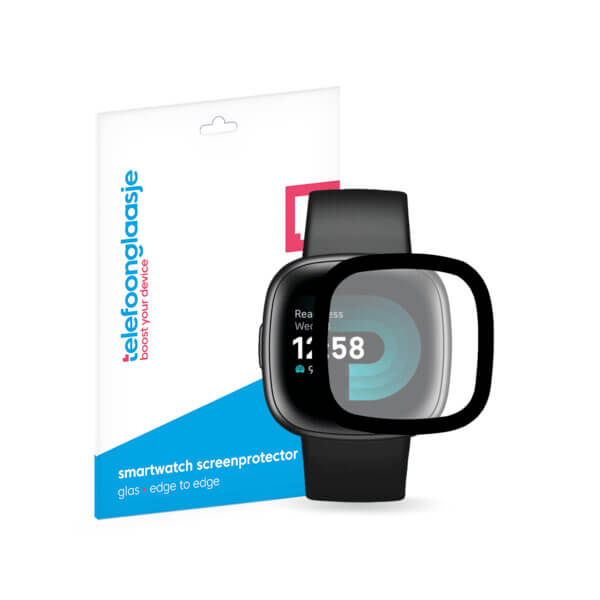 Fitbit Versa 4 smartwatch screenprotector PMMA met verpakking