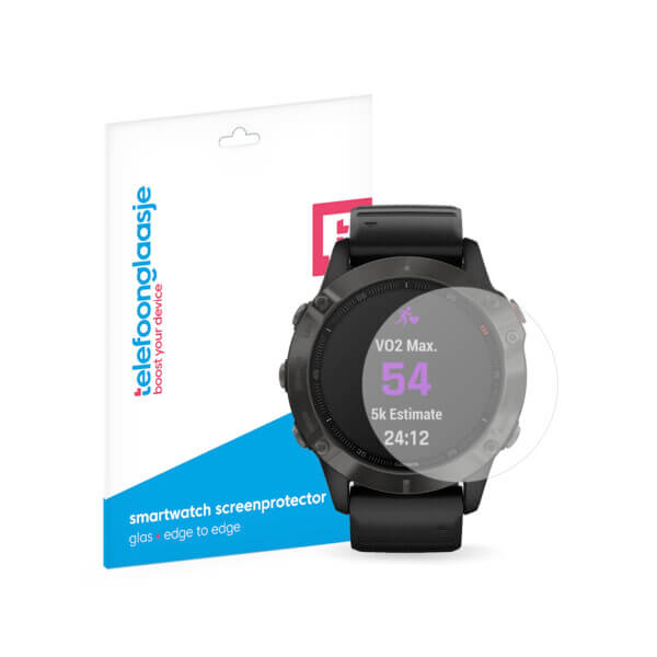 Garmin Fenix 6 smartwatch screenprotector PMMA met verpakking