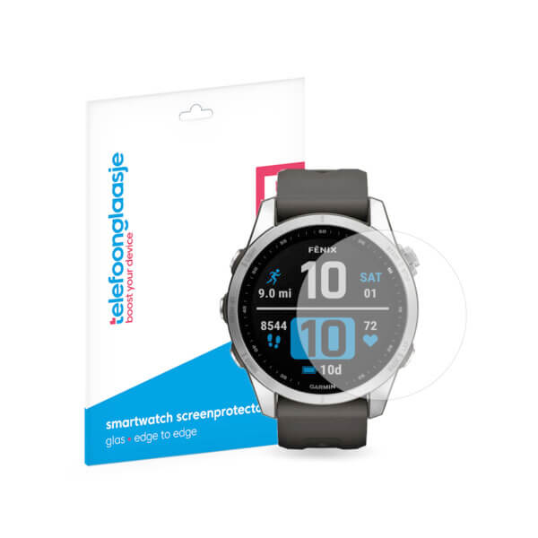 Garmin Fenix 7S smartwatch screenprotector PMMA met verpakking