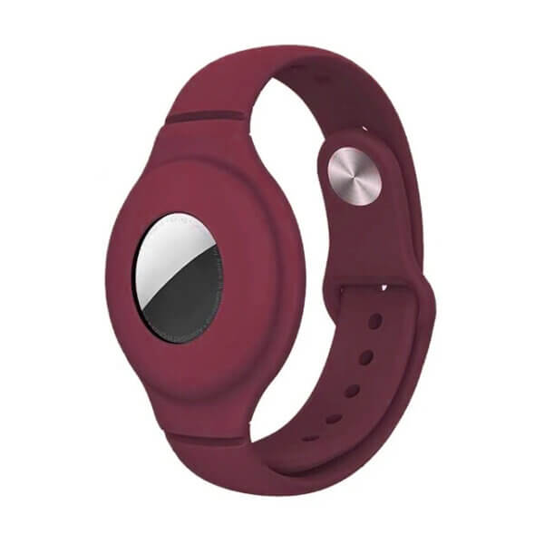 Apple Airtag siliconen polsband Fuchsia