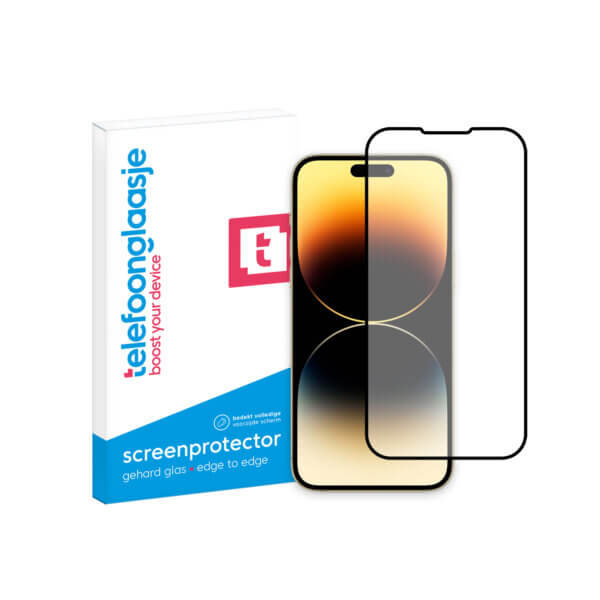 iPhone 15 Pro Max Edge to Edge screenprotector Telefoonglaasje met verpakking