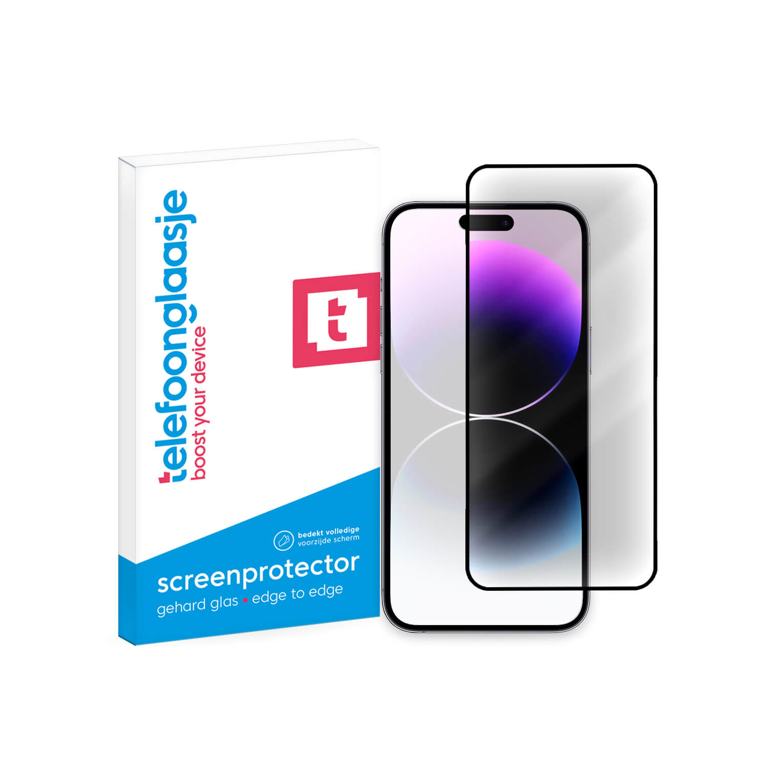 iPhone 15 Pro Anti Glare screenprotector gehard glas Edge to Edge