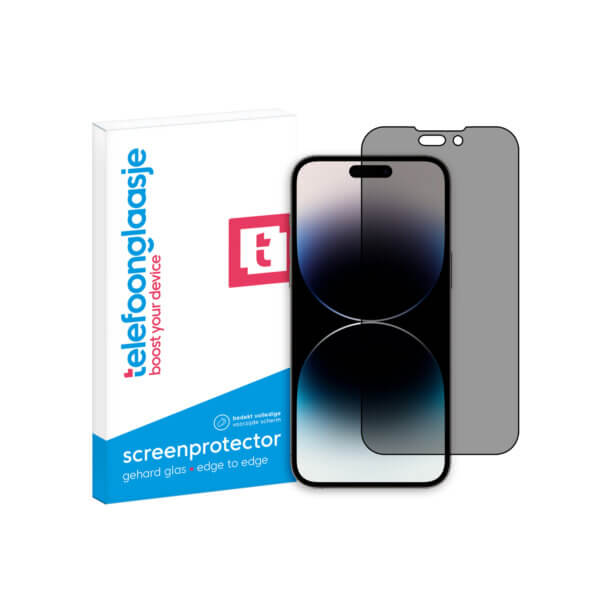 iPhone 15 Edge to Edge Privacy screenprotector Telefoonglaasje met verpakking