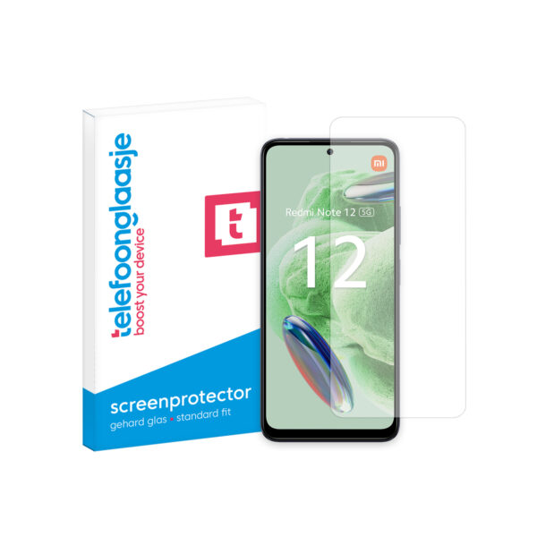 Xiaomi Redmi Note 12 5G screenprotector telefoonglaasje gehard glas met verpakking