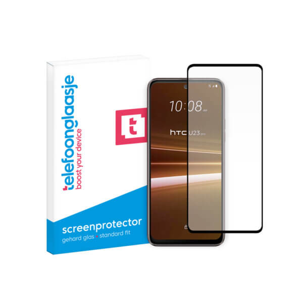 HTC U23 Pro Telefoonglaasje Edge to Edge screenprotector met verpakking