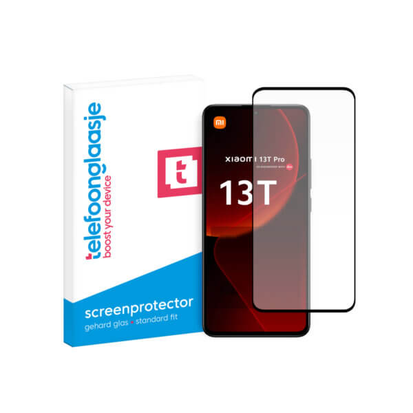 Xiaomi 13T Telefoonglaasje Edge to Edge screenprotector met verpakking