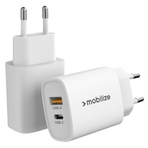 Mobilize Wall Charger USB-C + USB 20W White (BULK)