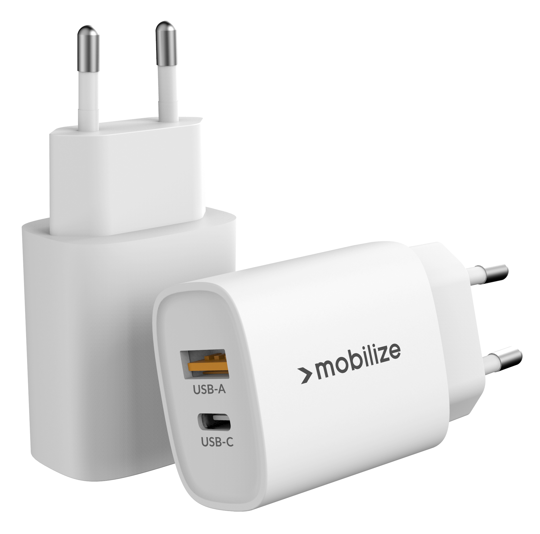 Mobilize Wall Charger USB-C + USB 20W White