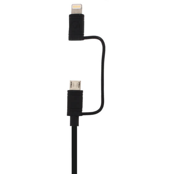 Mobilize 2in1 Cable USB to Lightning or Micro-USB 1.5m Black zonder logo