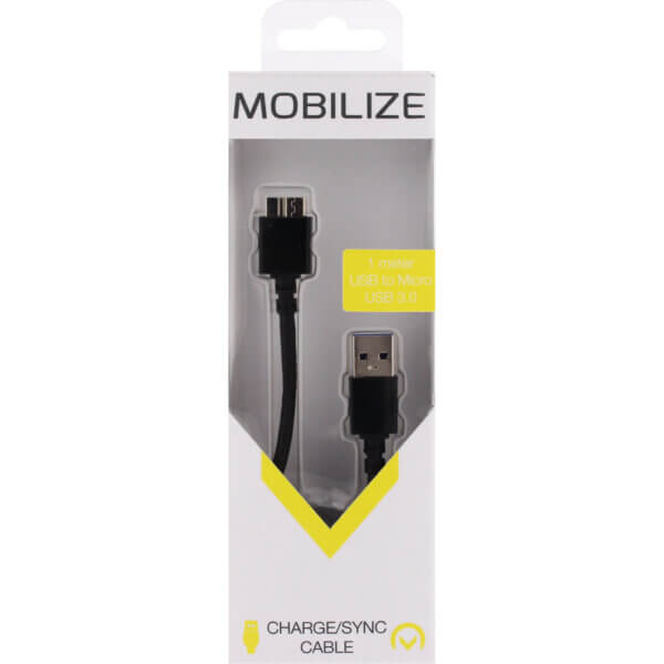 Mobilize Cable USB to Extended Micro-USB 3.0 1m. Black verpakking