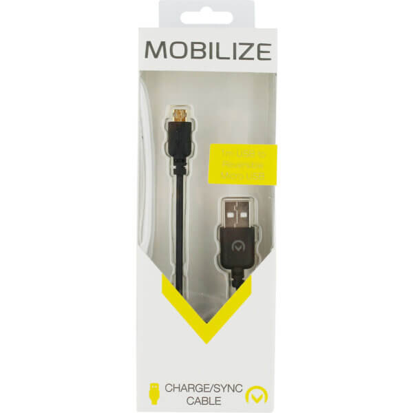 Mobilize Cable USB to Micro-USB 1m. Black verpakking