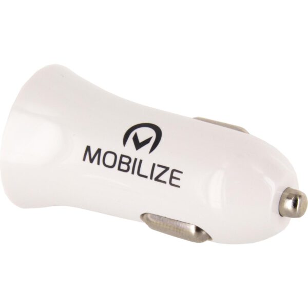 Mobilize Car Charger Dual USB 12W White