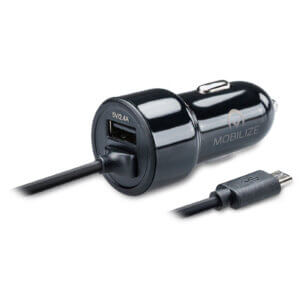 Mobilize Car Charger USB + Micro-USB 24W Black