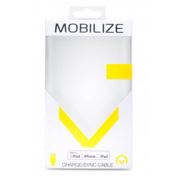 Mobilize Strong Nylon 90° Cable Apple MFi Lightning 1.5m. 12W Black Verpakking