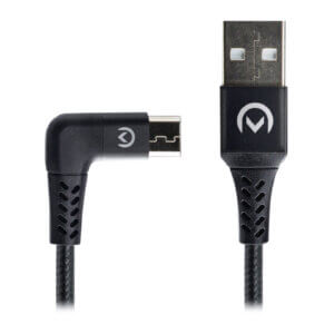 Mobilize Strong Nylon 90° Cable Micro USB 1.5m. 12W Black