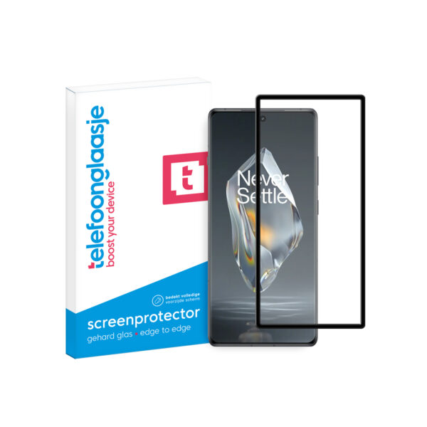 OnePlus 12R Telefoonglaasje screenprotector Edge to Edge gehard glas met verpakking