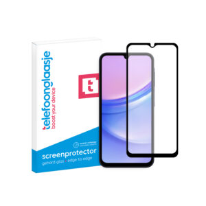 Samsung Galaxy A15 4G Telefoonglaasje screenprotector Edge to Edge gehard glas met verpakking