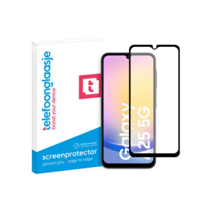 Samsung Galaxy A25 5G Telefoonglaasje screenprotector Edge to Edge gehard glas met verpakking