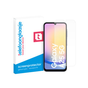 Samsung Galaxy A25 5G Telefoonglaasje Standard Fit screenprotector gehard glas met verpakking