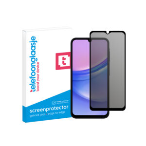 Samsung Galaxy A15 4G Telefoonglaasje Privacy Edge to Edge screenprotector met verpakking
