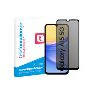 Samsung Galaxy A15 5G Telefoonglaasje Privacy Edge to Edge screenprotector met verpakking