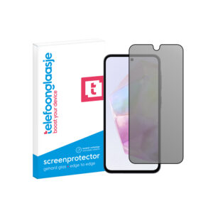 Telefoonglaasje gehard glas Privacy screenprotector Samsung Galaxy A35 met verpakking