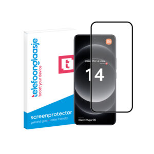 Telefoonglaasje Edge to Edge screenprotector gehard glas Xiaomi 14 Ultra met verpakking