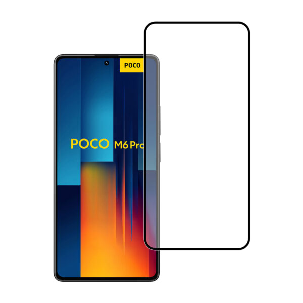 Telefoonglaasje Edge to Edge screenprotector gehard glas Xiaomi Poco M6 Pro 4G