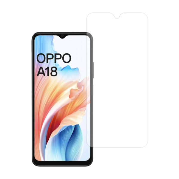 Telefoonglaasje OPPO A18 gehard glas screenprotector standard fit
