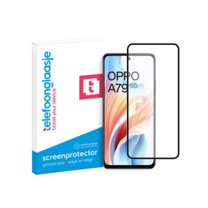 Telefoonglaasje Edge to Edge screenprotector gehard glas OPPO A79 5G met verpakking