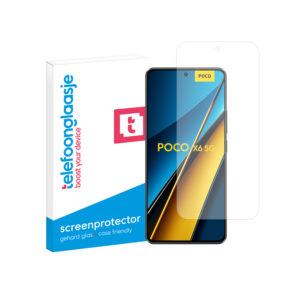 Telefoonglaasje Xiaomi Poco X6 5G gehard glas screenprotector standard fit met verpakking