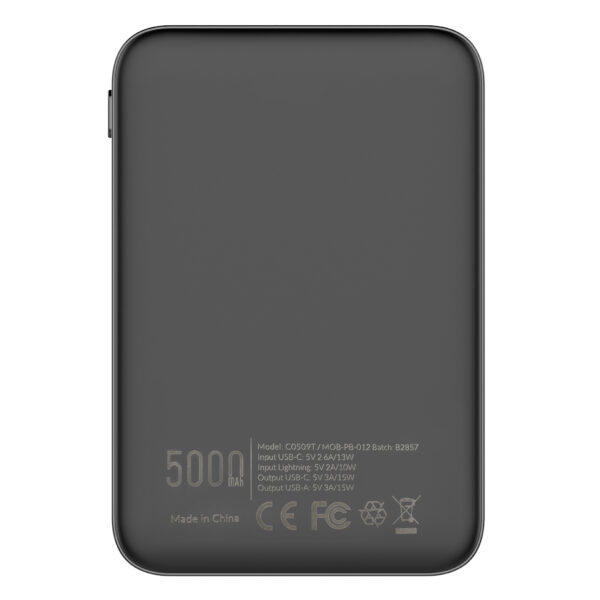 Mobilize Powerbank 5000mAh 10W Zwart onderkant